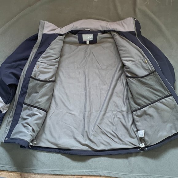 Outer Boundary Mens XL Navy Blue and Grey Canada Embroidery Jacket Like New - Picture 8 of 10